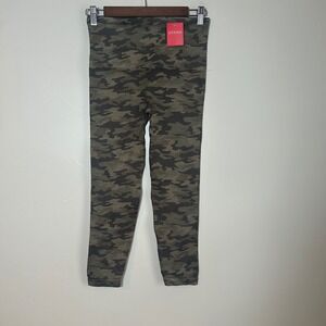 NWT Spanx Look at Me Now Seamless Leggings Green Camo High Waist Size Large‎